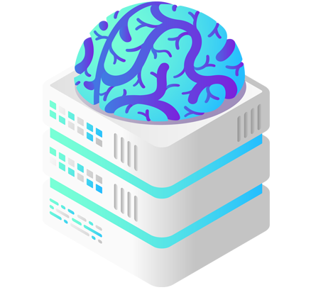 Virtual brain on building