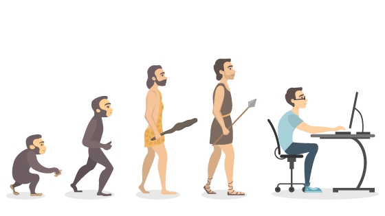 Evolution of human in pictures