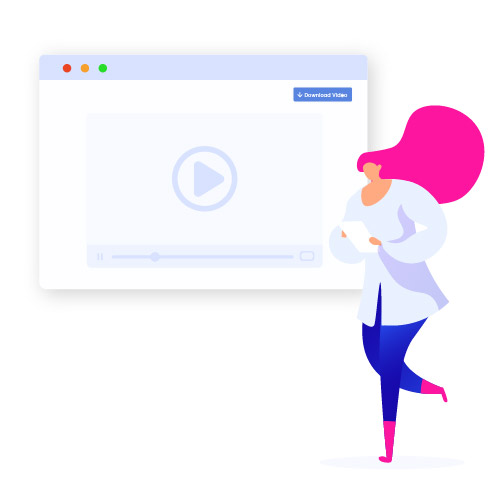 woman watching daily work video